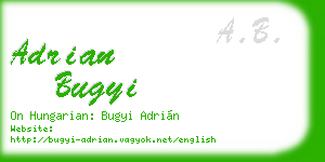 adrian bugyi business card